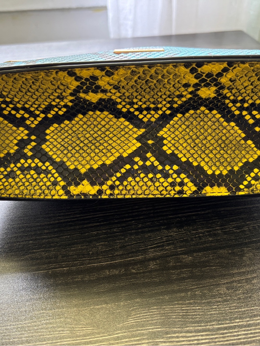 Aldo Glendaa Multicolor Snake-Effect Top Handle Satchel with Tassel SKU 31 - Picture 5 of 11